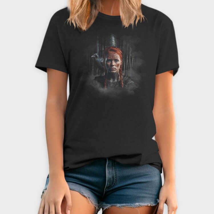 Redhead Viking Woman Realistic, Tricou Barbati (Unisex)