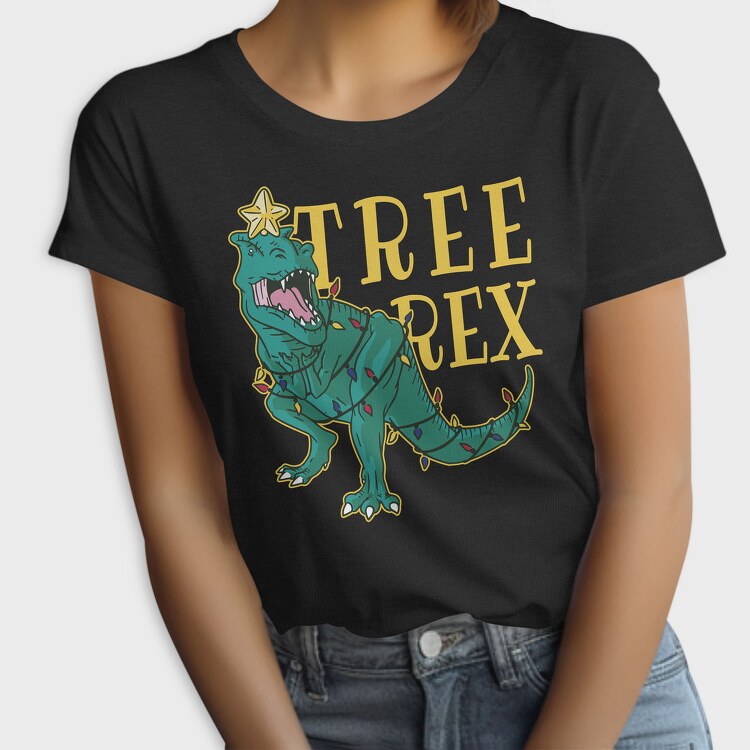 Christmas Tree T Rex, Tricou Femei