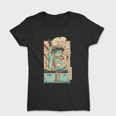 Frog Samurai Japanese Chill Traditional, Tricou Femei