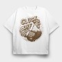 Cluck Off Off, Tricou Oversize Barbati (Unisex)