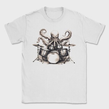 Imaginative Octopus Drummer Playing Drums, Tricou Barbati (Unisex)