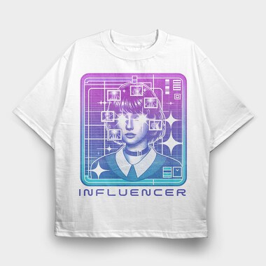 Influencer Digital, Tricou Oversize Barbati (Unisex)