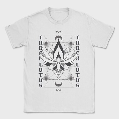 Inner Lotus Flower Monochrome Tote, Tricou Barbati (Unisex)