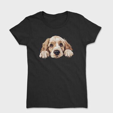 Clumber Spaniel Peeking, Tricou Femei