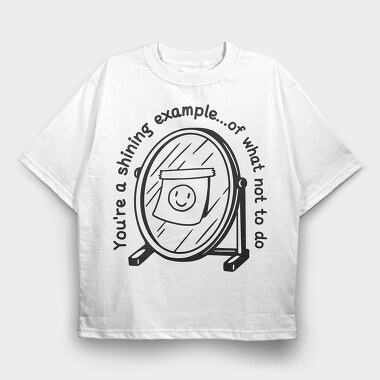 Ironic Mirror, Tricou Oversize Barbati (Unisex)
