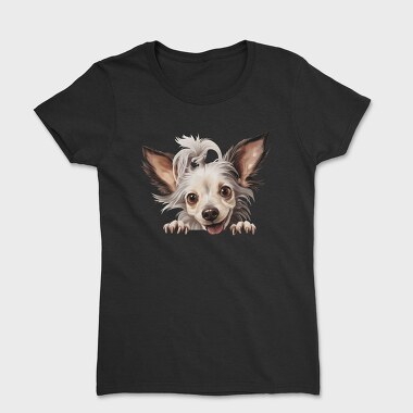Chinese Crested Peeking, Tricou Femei
