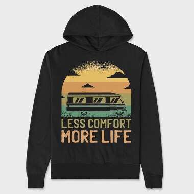 Camper Van Transportation Less Comfort More Life, Hanorac Oversize Barbati (Unisex)