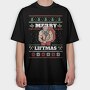 Muscular Santa Claus Ugly Sweater Liftmas, Tricou Oversize Barbati (Unisex)