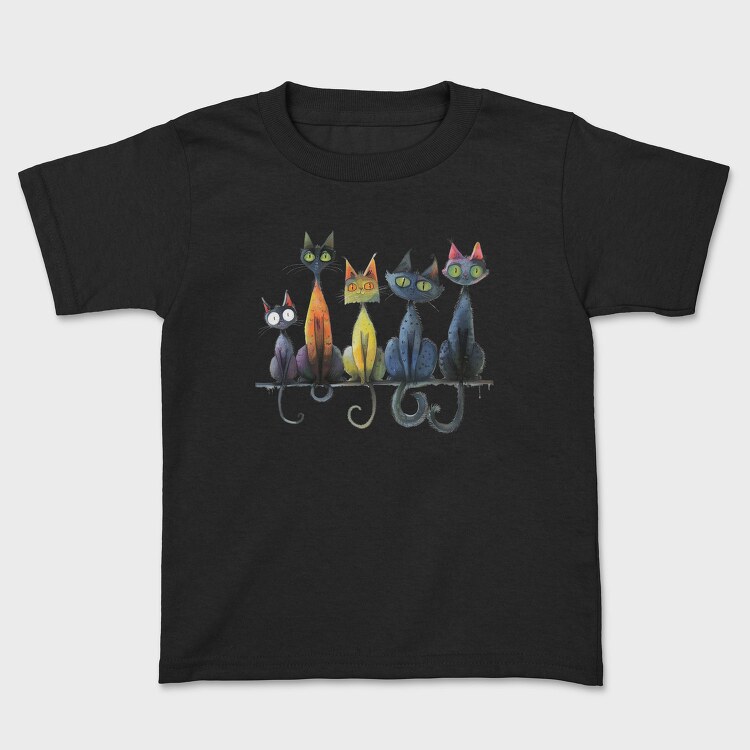 Colorful Cat Party, Tricou Copii