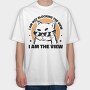 I Am the View Cat, Tricou Oversize Barbati (Unisex)