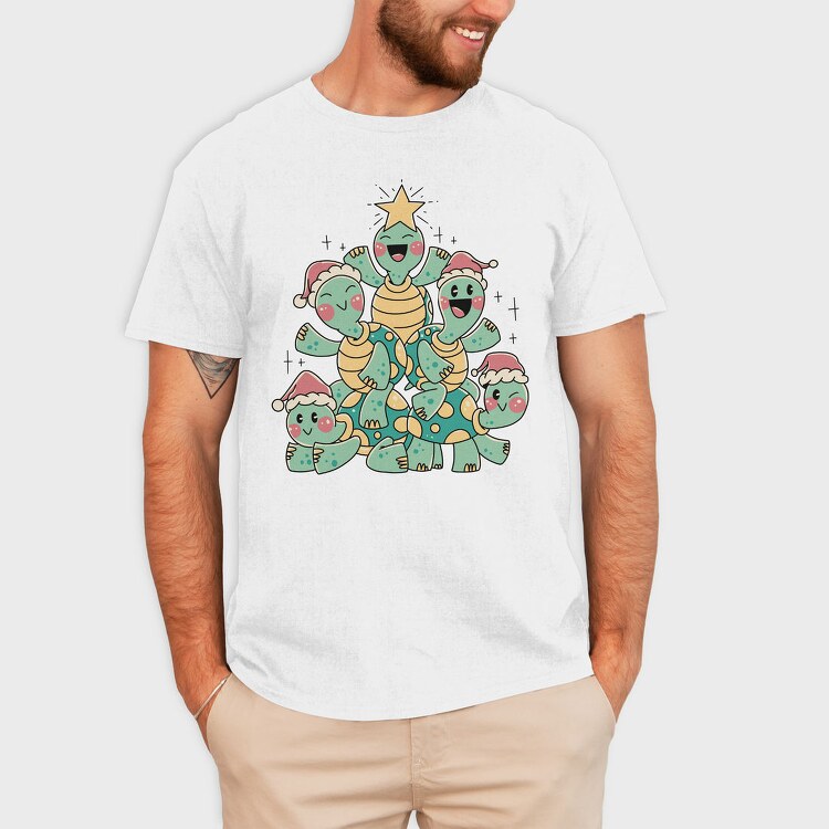 Christmas Turtles Tree X Mas, Tricou Barbati (Unisex)