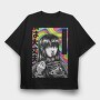 Japanese Girl Psychedelic Comic, Tricou Oversize Barbati (Unisex)