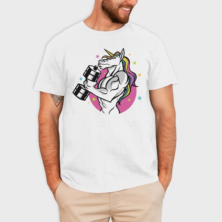Muscular Unicorn Fit, Tricou Barbati (Unisex)