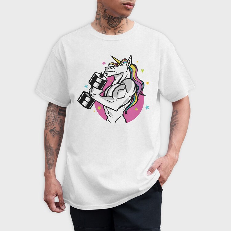 Muscular Unicorn Fit, Tricou Barbati (Unisex)