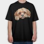 Cavapoo Peep Face, Tricou Oversize Barbati (Unisex)