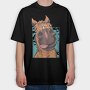 Horse Face Looking Down Close Up, Tricou Oversize Barbati (Unisex)