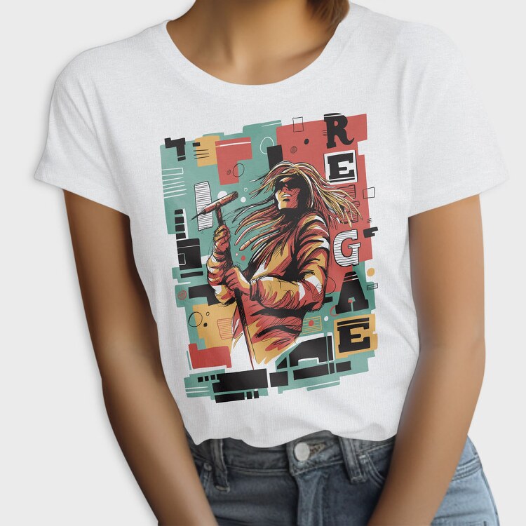 Reggae Musician Abstract Music, Tricou Femei