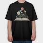 Book With Flowers Watercolor, Tricou Oversize Barbati (Unisex)