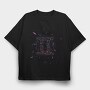 Gemini Floral Zodiac Sign Gemeni, Tricou Oversize Barbati (Unisex)