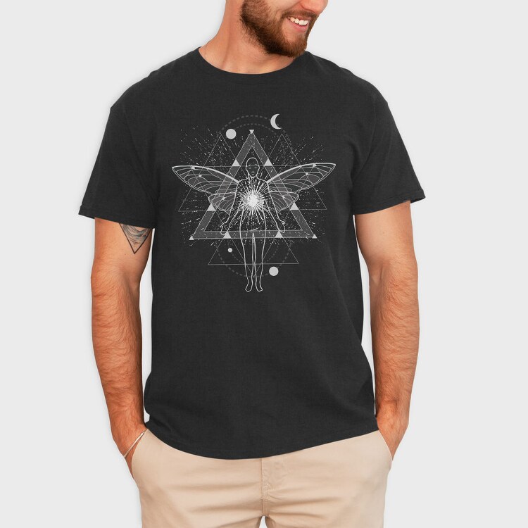 Geometric Astral Trip, Tricou Barbati (Unisex)