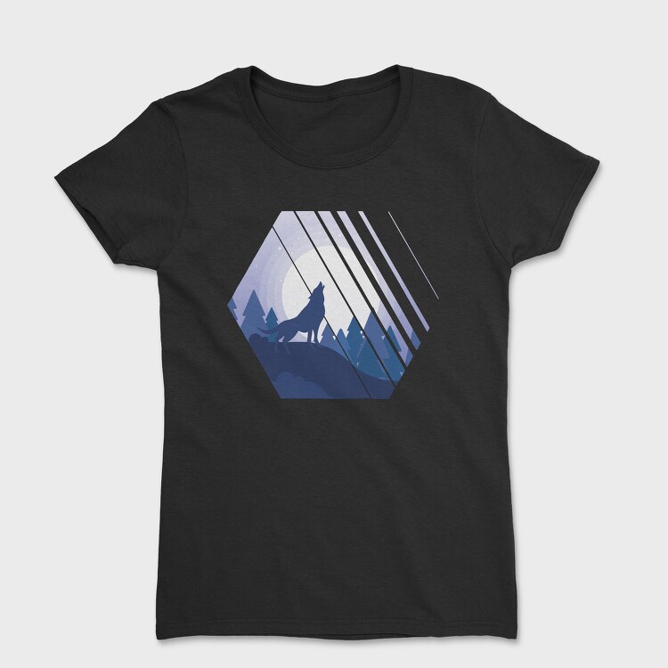 Howling Wolf Hexagon, Tricou Femei