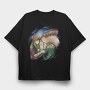 Horse Girl Colorful Hair, Tricou Oversize Barbati (Unisex)