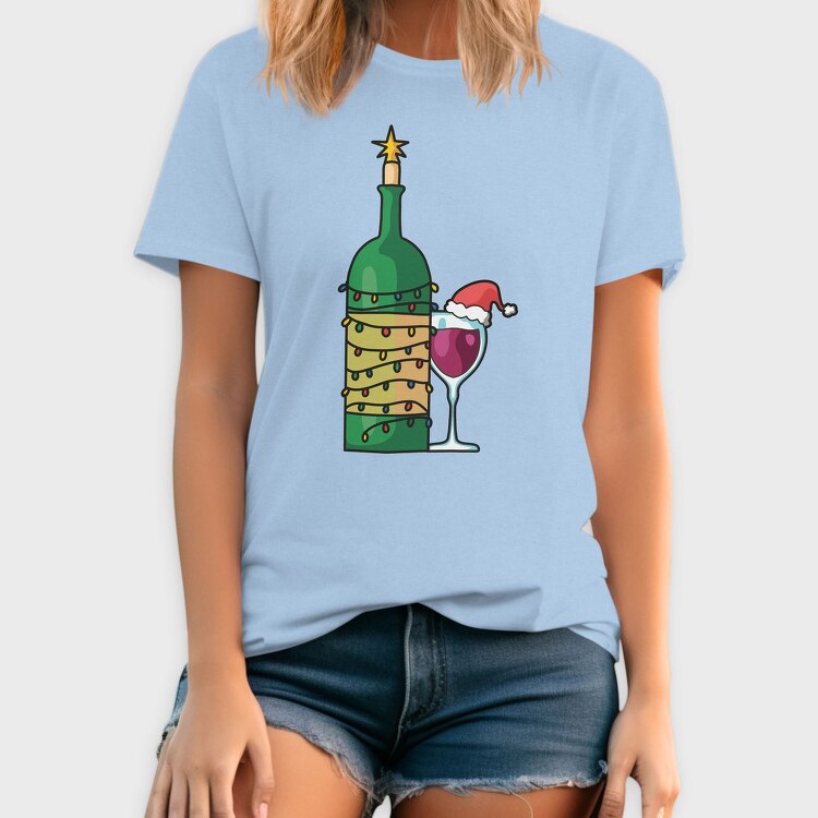 Christmas Wine Glass, Tricou Barbati (Unisex)