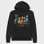 Colorful Cat Quartet, Hanorac Oversize Barbati (Unisex)