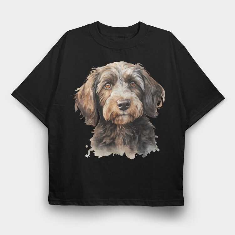 Cockapoo Face 2, Tricou Oversize Barbati (Unisex)