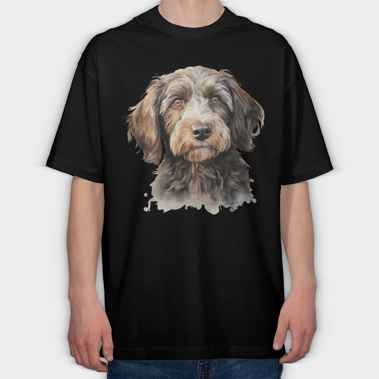 Cockapoo Face 2, Tricou Oversize Barbati (Unisex)