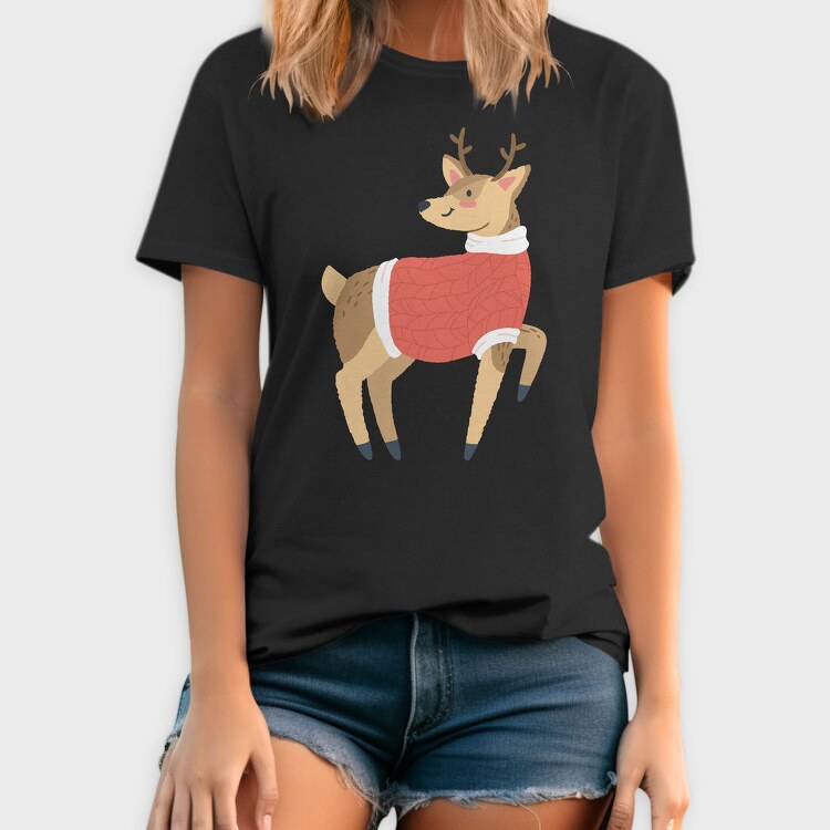 Reindeer Sweater, Tricou Barbati (Unisex)