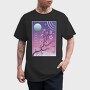 Japanese Sakura Vaporwave Tree, Tricou Barbati (Unisex)
