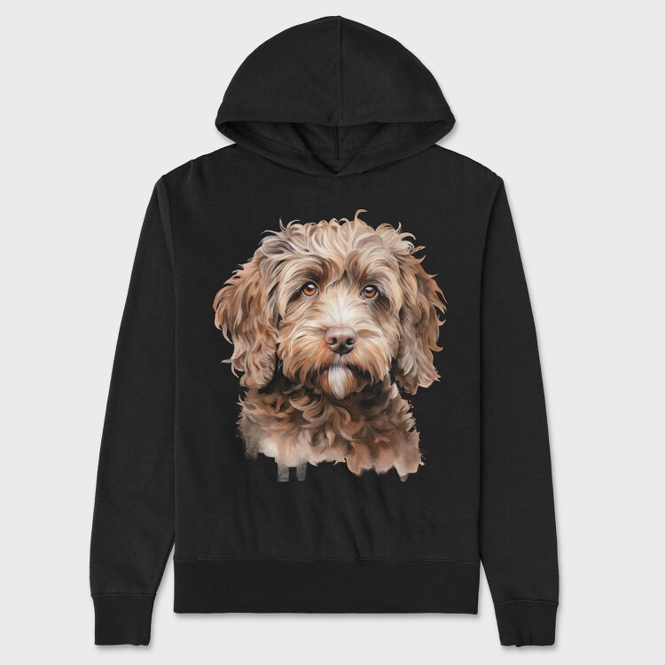 Cockapoo Face 3, Hanorac Oversize Barbati (Unisex)