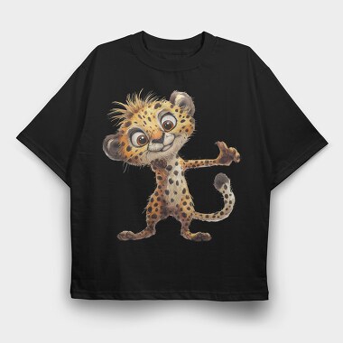 Cheetah Cub Wave, Tricou Oversize Barbati (Unisex)