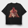 Chicken Head Peeking, Tricou Oversize Barbati (Unisex)