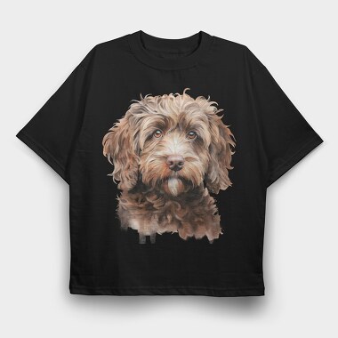 Cockapoo Face 3, Tricou Oversize Barbati (Unisex)