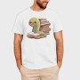 Bookworm With Glasses Worm Reading, Tricou Barbati (Unisex)