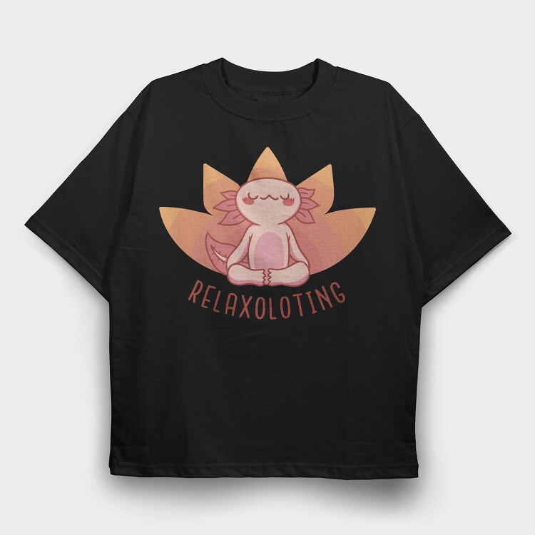 Relax Axolotl Yoga, Tricou Oversize Barbati (Unisex)