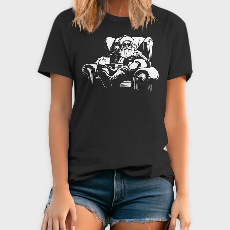 Relaxed Santa Claus Chill Cookie Milk, Tricou Barbati (Unisex)