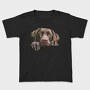 Chocolate Lab Peeking Face, Tricou Copii