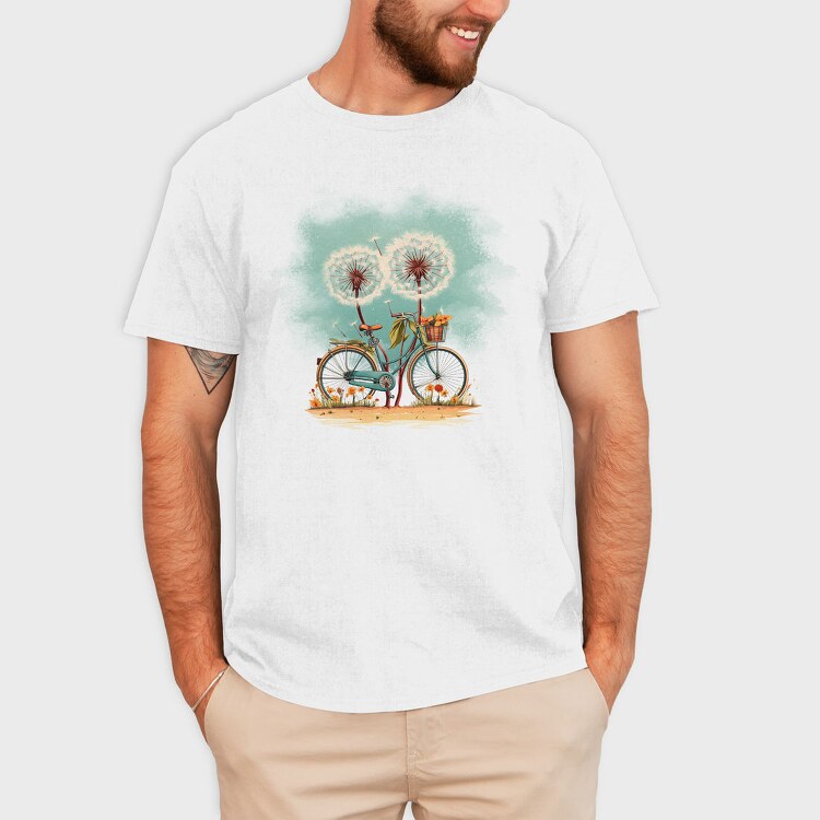 Dandelions Bike, Tricou Barbati (Unisex)