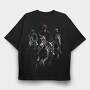 Horse Racing Action, Tricou Oversize Barbati (Unisex)