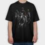 Horse Racing Action, Tricou Oversize Barbati (Unisex)