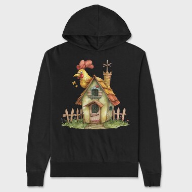 Chicken Hut Heart, Hanorac Oversize Barbati (Unisex)