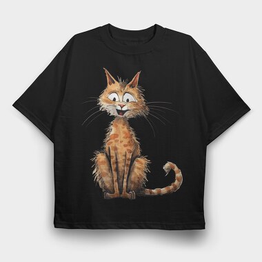 Cheetoh Cat Sitting, Tricou Oversize Barbati (Unisex)