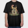 Chicken Hut Heart, Tricou Oversize Barbati (Unisex)