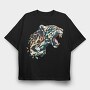 Geometric Jaguar Polygonal, Tricou Oversize Barbati (Unisex)