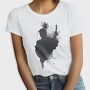 Japanese Samurai Warrior Ink Art, Tricou Femei