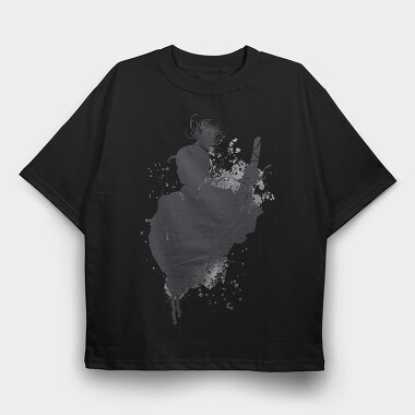 Japanese Samurai Warrior Ink Art, Tricou Oversize Barbati (Unisex)