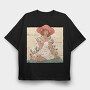 Mushroom Lady, Tricou Oversize Barbati (Unisex)